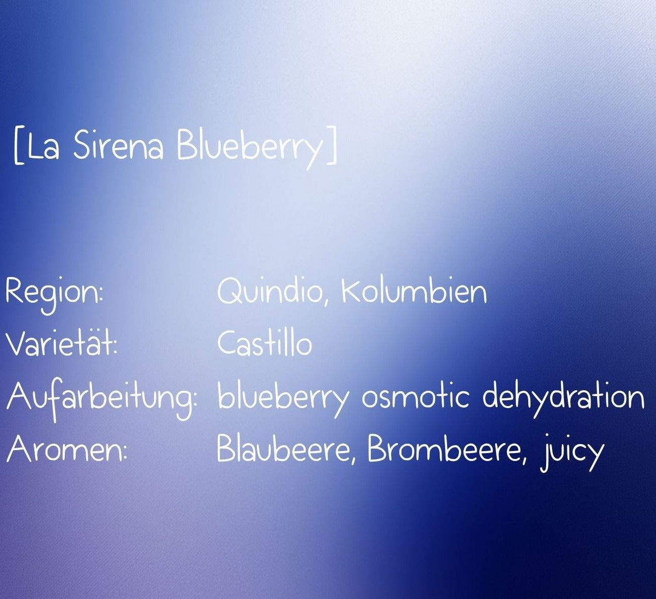 La Sirena blueberry